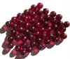 50 8mm Transparent Garnet Round Glass Beads